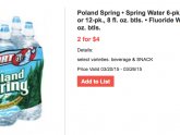 Poland Spring water ingredients