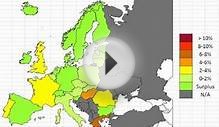 Map: European Deficits as Percentage of GDP